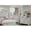 Table de chevet classique de luxe à finition blanc perle avec 2 tiroirs et meubles de chambre à coucher 1 pièce
