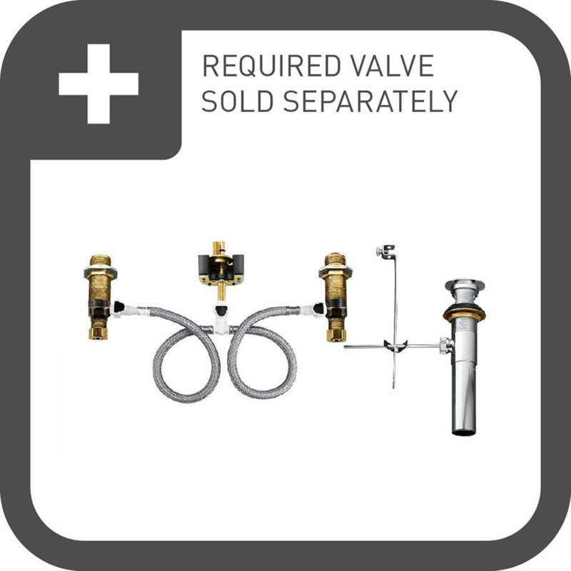Weymouth Widespread Bathroom Faucet with Drain Assembly, Chrome