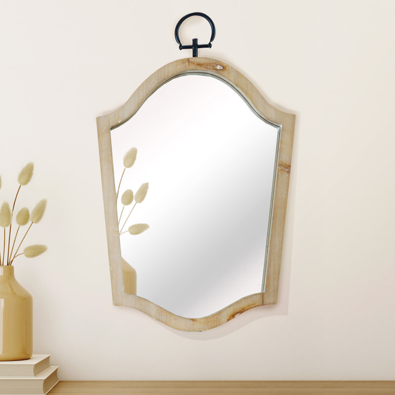 Miroir décoratif en bois 23,5 po