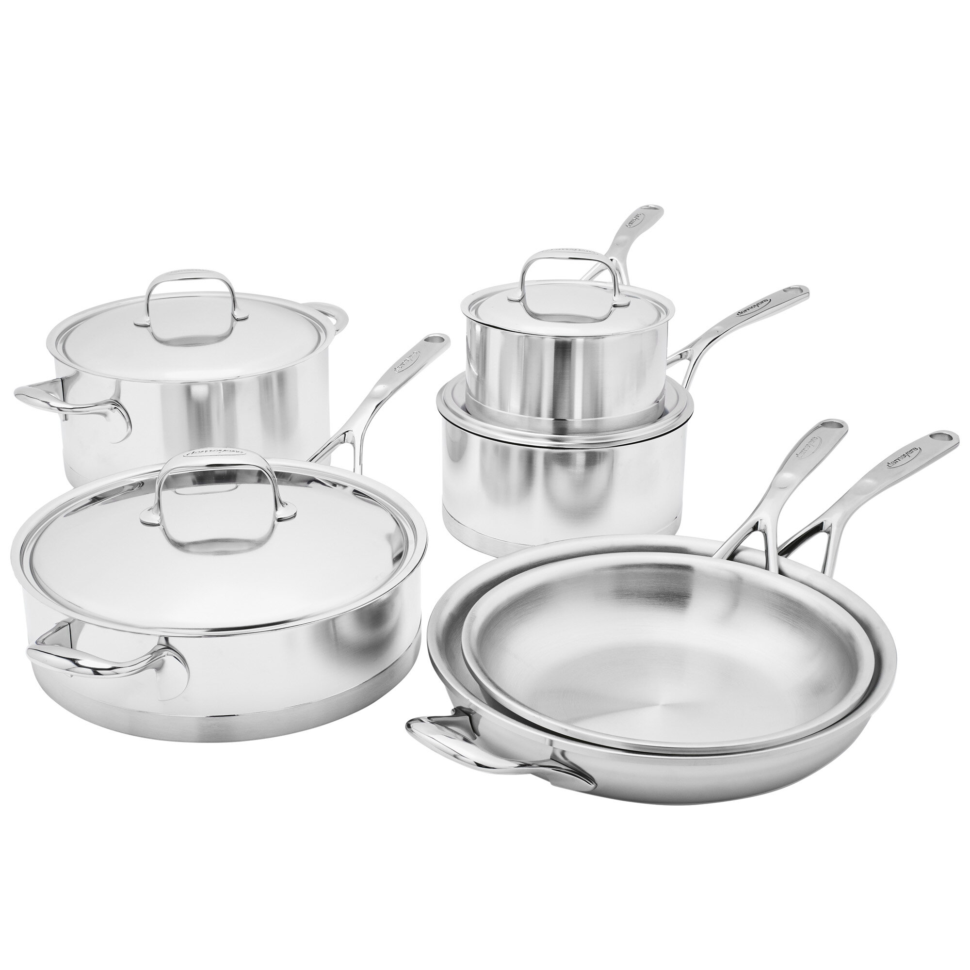 Demeyere Industry 5-Ply Stainless Steel Cookware Set, Set of 10