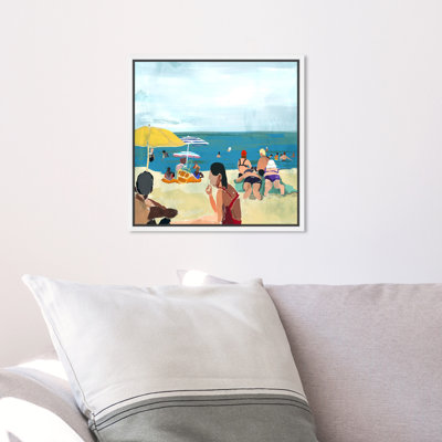 «Nautical and Coastal Sunny Beach Day», reproduction d'art