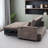 Eiri 55'' Wide Convertible Velvet Sleeper Square Arm Sofa Bed with Reclining Backrest and 2 Throw Pillows-1091068078