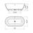 59" Small Size Artificial Stone Solid Surface Freestanding Bathroom Bathtub-111596325