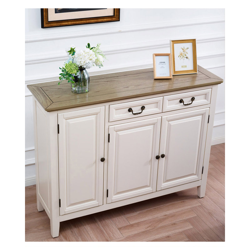 Simple armoire à chaussures en bois massif blanc