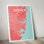 Sydney City Map - No Frame Print-1534394260