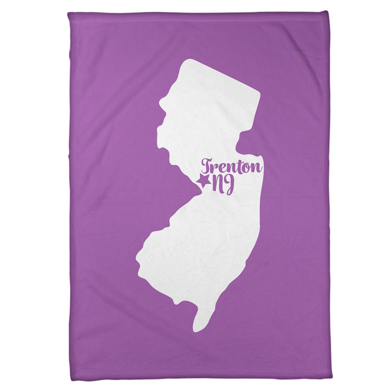 Jeté polaire trenton new jersey, l 62,5 po x L 82,5 po, Violet