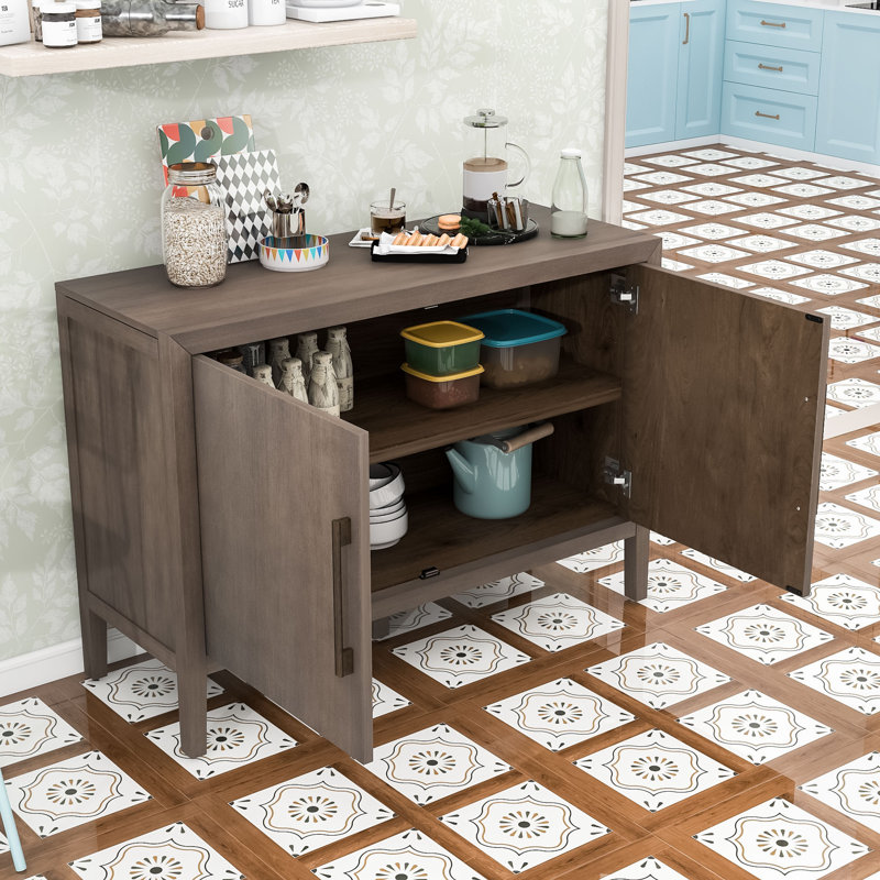 Buffet avec 2 portes et tablette, Brown