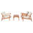 4 Piece Sofa Seating Group with Cushions-616885125