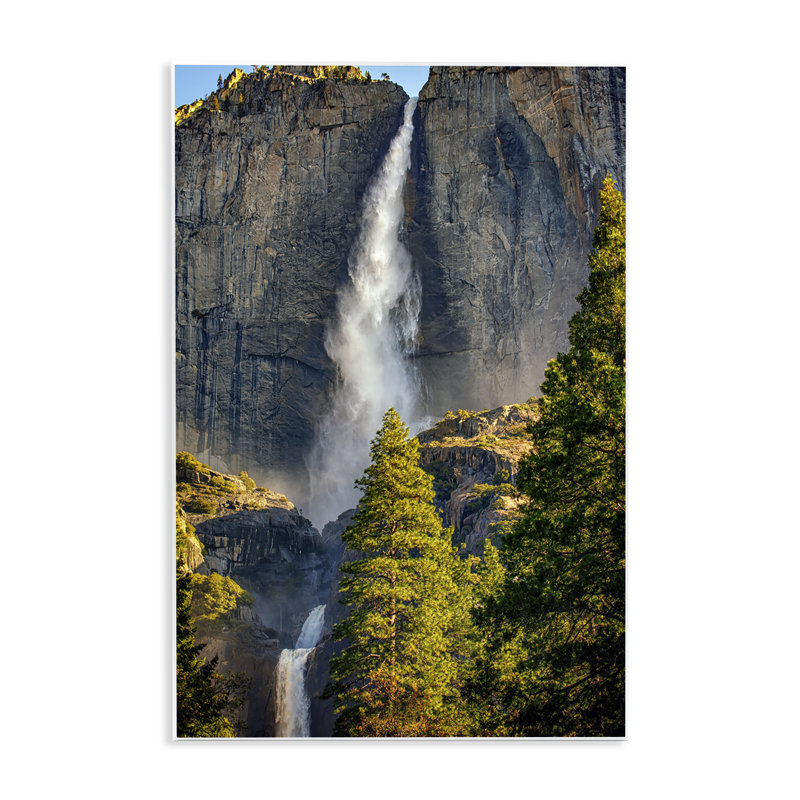 Art mural, "cascade entre les falaises" par Rick Berk, H 15 po x l 10 po