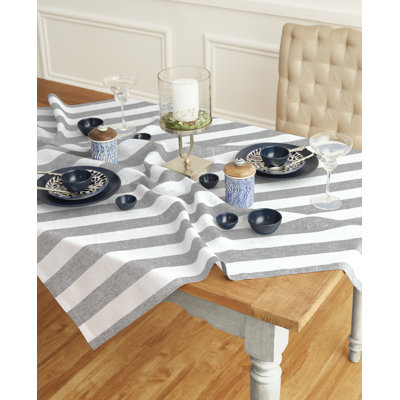 Cabana Stripe - 100% Pure Linen Table Throw