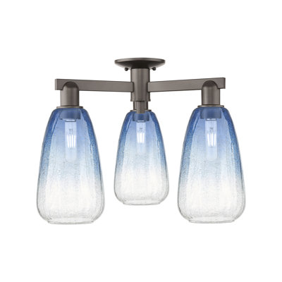 Jacquette - 3 Light Semi-Flush Mount
