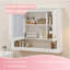 Armoire à pharmacie murale 35 po avec miroir et tablette ouverte, armoire de rangement au-dessus de la toilette