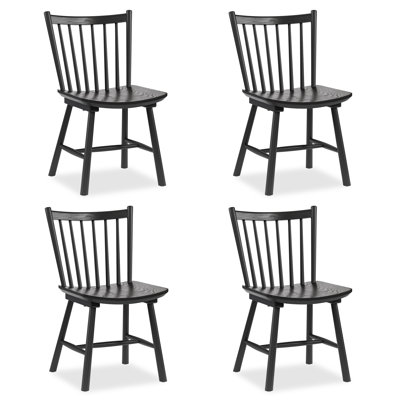 Solid Wood Windsor Dining Chairs Set of 4