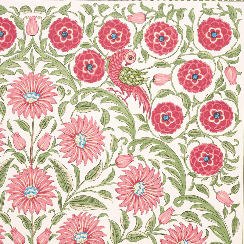 Schumacher x Mark D. Sikes Montecito Panel Set Wallpaper, Red