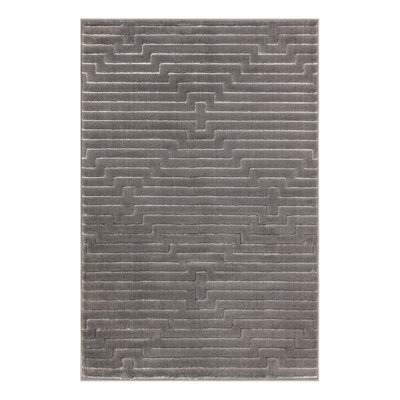 Latitude Run® Mirage Nikica Rug Gray and Silver