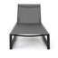 Chaise longue en filet respirant - Design pour le confort extérieur Finition noire réglable avec gris et style combinés