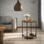 Zyana 2 Tier Wooden End Table Side Table Industrial Rustic Brown Living Room Furniture