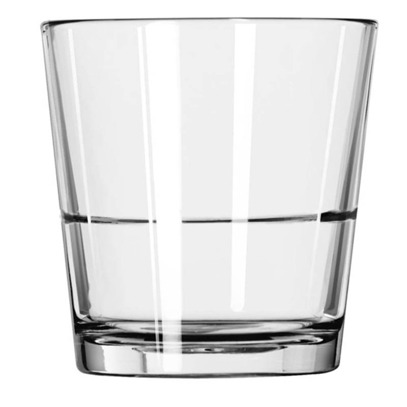 Libbey 12 oz Clear Stacking Double Old Fashioned Glasses Set