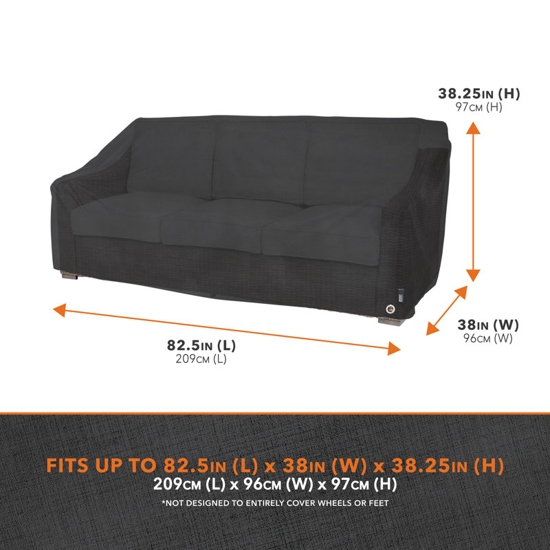 Modern Leisure Black Diamond Patio Loveseat Cover, Waterproof, 2-Pack, 66"L x 40"W x 39"H, Black, 38.25" H x 38" W x 82.5" D