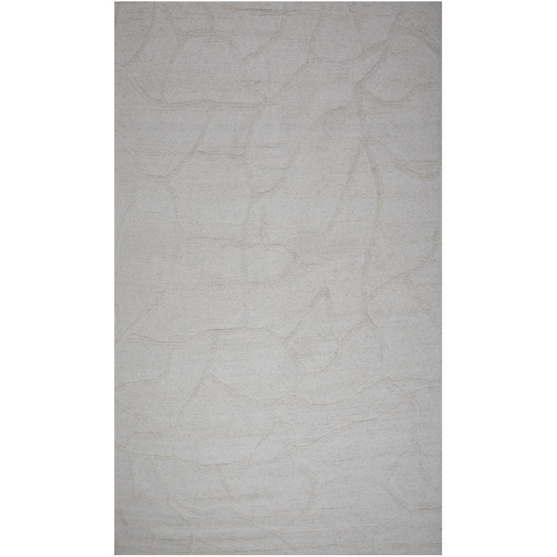 Tapis 100% laine touffeté à la main, Rectangle 5 pi x 7 pi 6 po