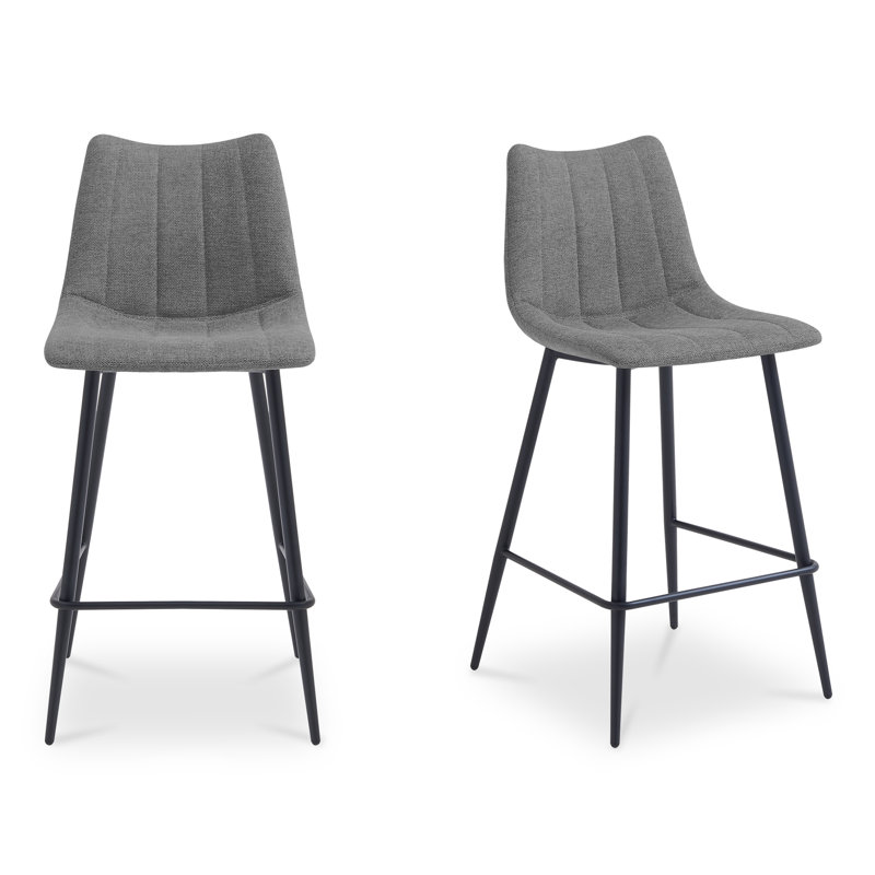 Finnigan Counter & Bar Stool, Dark Gray/Fabric, Counter Stool (26" Seat Height)