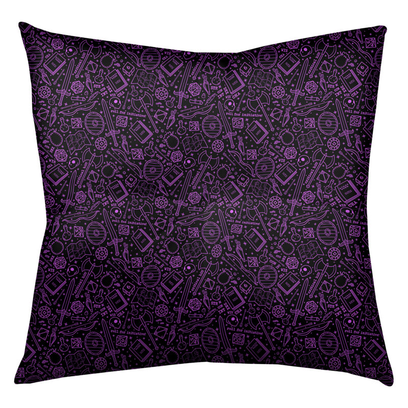 Coussin de sol carré Katelyn Elizabeth, 26 po x 26 po, Noir / Violet