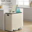 Ensemble de poubelles à double compartiment en acier inoxydable 2 x 8 gallons avec seaux intérieurs et sac poubelle-129397907