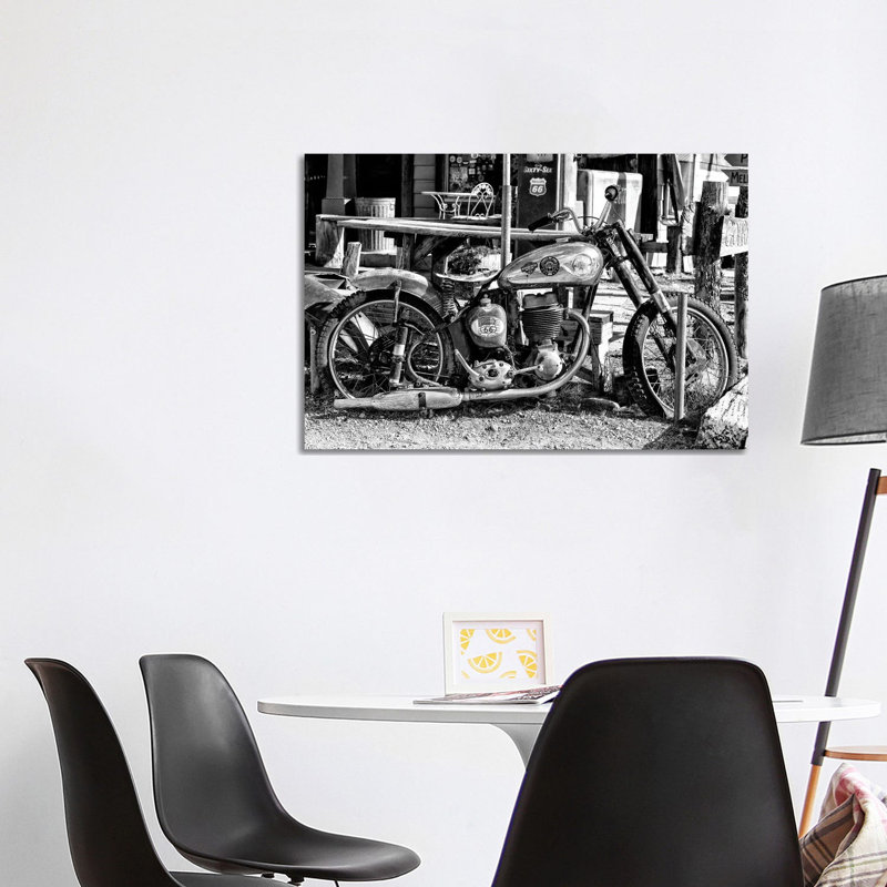 Black Arizona Series - Motorcycle Route US 66 by Philippe Hugonnard - Wrapped Canvas Print