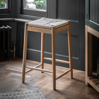 Crocker Upholstered Counter Stool with Solid Wood Frame