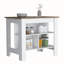 Îlot de cuisine polyvalent avec tablettes spacieuses et design élégant