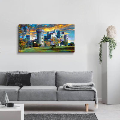 Wales Llandygai Bangor Penrhyn Castle' by Pedro Gavidia Acrylic Glass Wall Art, 48" x 24"
