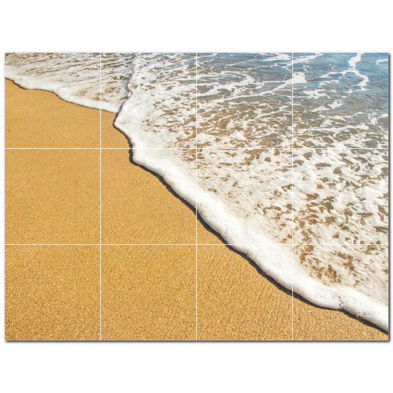 Murale en céramique satinée 8 "x 8" Beach Photo