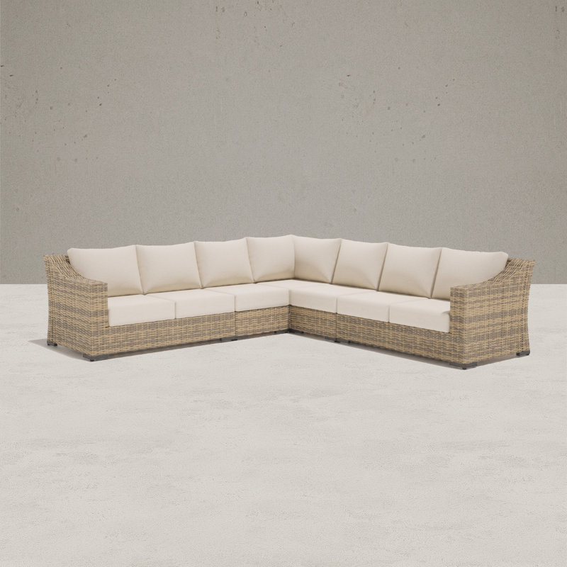 Canapé modulaire 5 pièces Eloisa, Brun clair