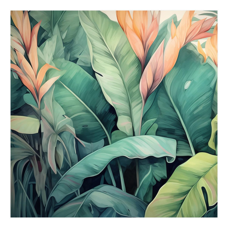 Bordure florale pelez et collez, L 120 po x l 120 po