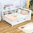 Wood Daybed with Twin Trundle, Storage Shelf, and USB Charging Ports-124843106-124843104