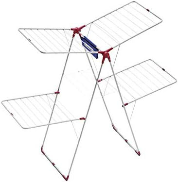 Folding Clothes Steel Two-Tier Drying Rack