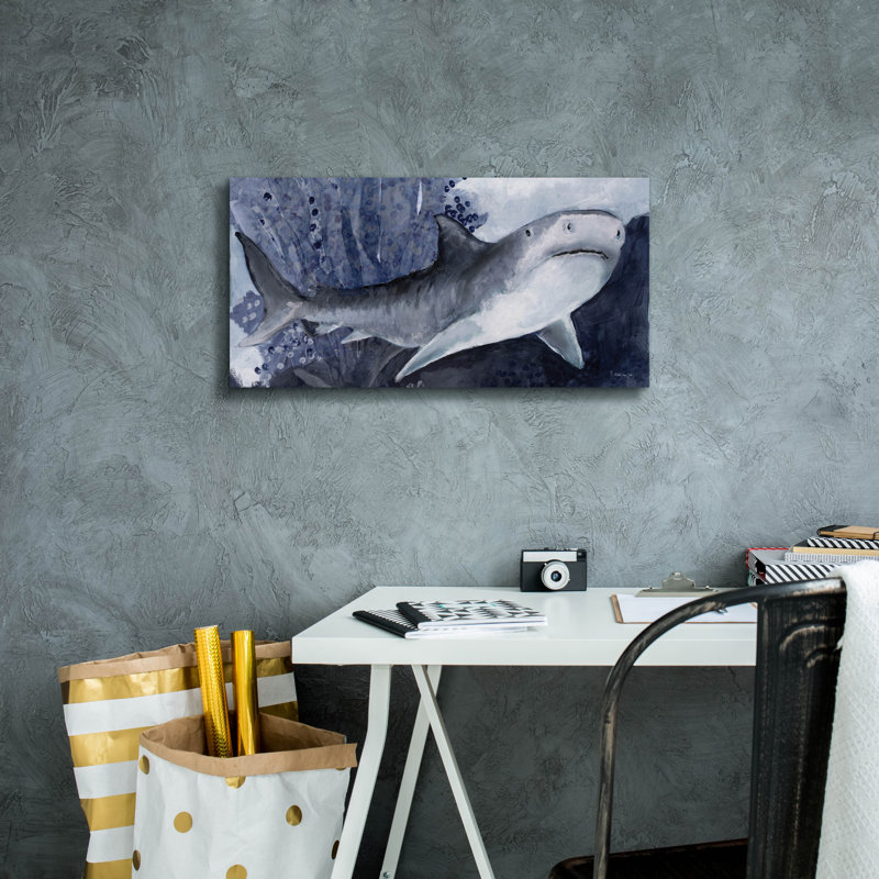 «Shark Swim 2» par Stellar Design Studio, H 12 po x l 24 po x P 0,75 po
