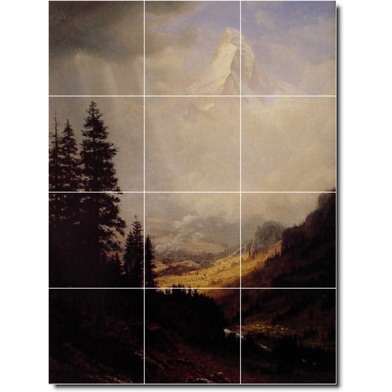 Carreau de peinture murale 24 po x 32 po 8 po x 8 po, Paysage 553