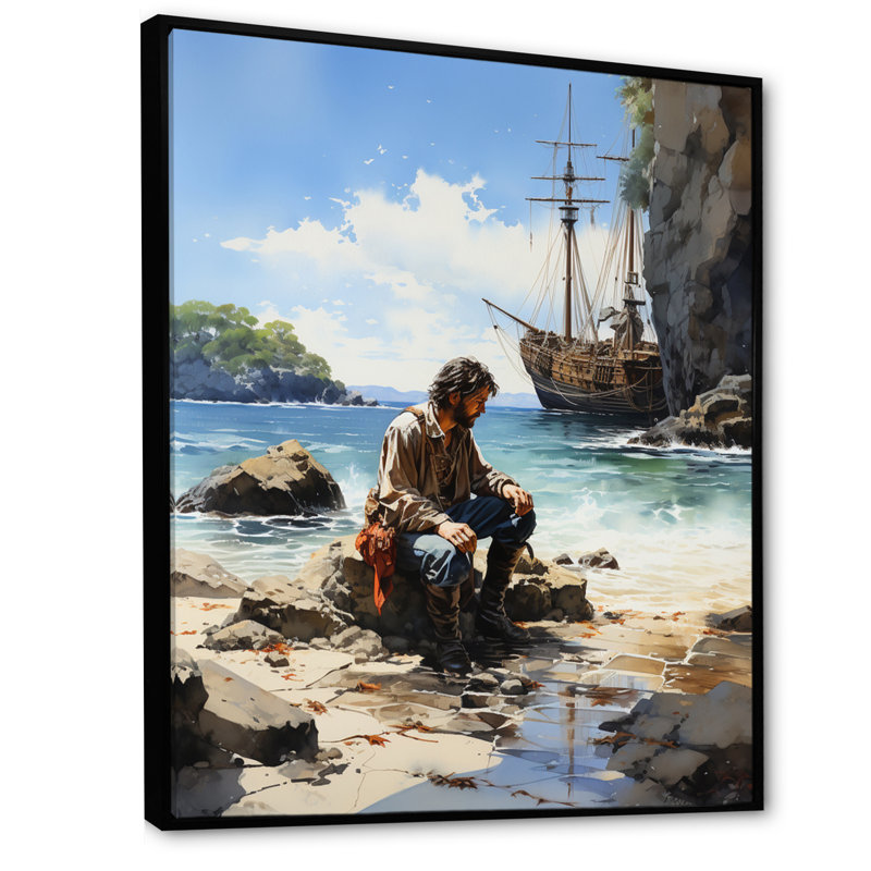 «Pirate Lament - Pirate», reproduction sur toile, H 40 po x l 30 po x P 1,5 po, Cadre flottant noir