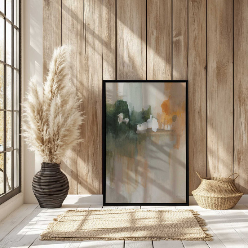 «Mute Autumn Reflections», reproduction sur toile, H 30,75 po x l 20,75 po x P 1,75 po, Cadre flottant blanc opaque