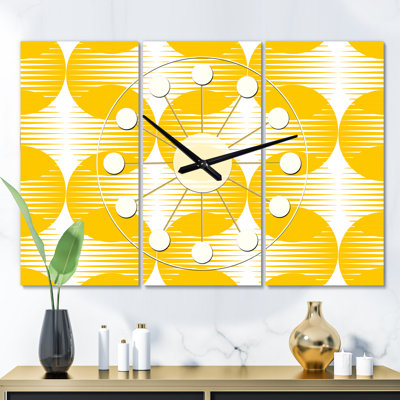 Mid-Century Metal Wall Clock