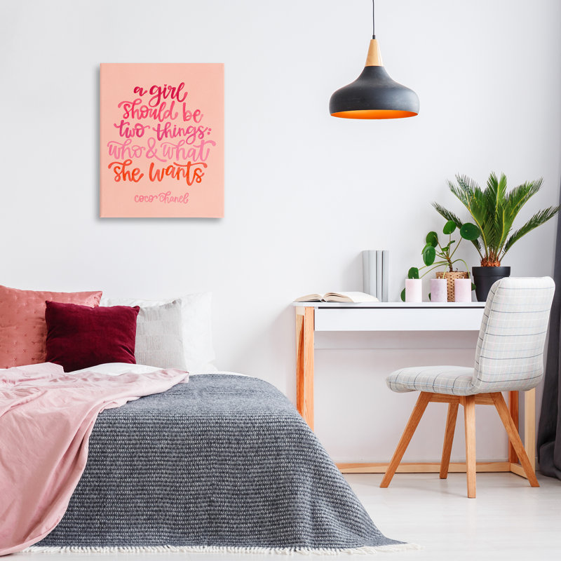 «Where & What She Wants», art mural sur toile par le conservateur de papier, H 30 po x l 24 po