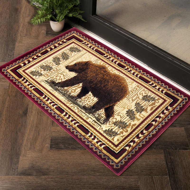 2 Ft. X 3 Red Polypropylene Stain Rug For Home Tempt Area Rug, Radiance