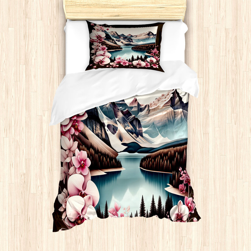 Lake Duvet Cover, Twin Duvet Cover + 1 Standard Shams
