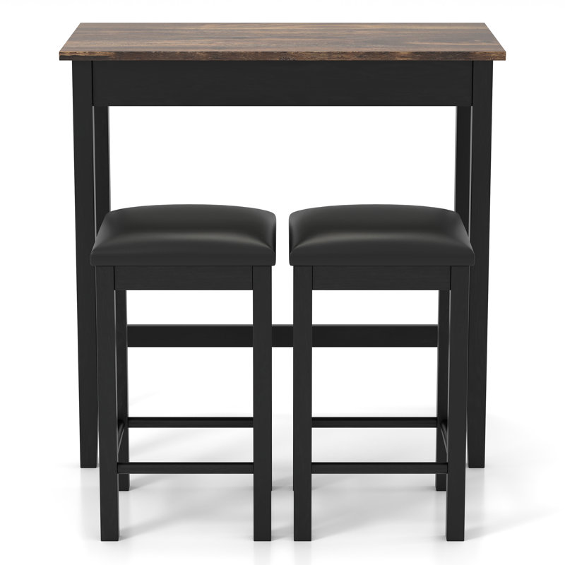 Zussen 3 Piece Counter Dining Table Set