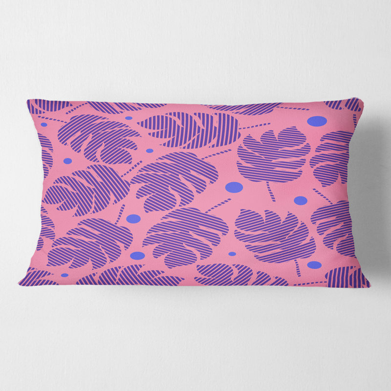 Coussin lombaire en feuilles de palmier tropicale iv