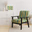 Fauteuil d'appoint rembourré à rayures Serene Green