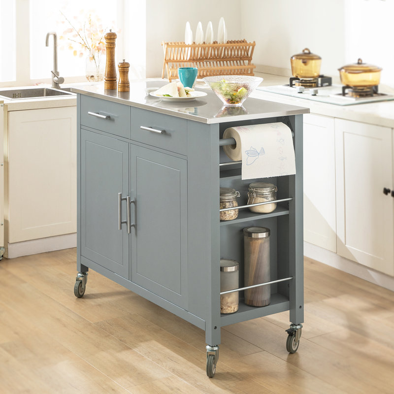 Zajac Kitchen Island, Grey