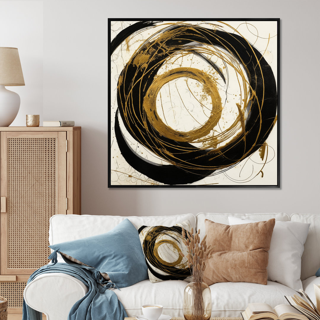 Black And Gold The Art Of Chaos III - Abstract Painting Wall Art Ivy Bronx 