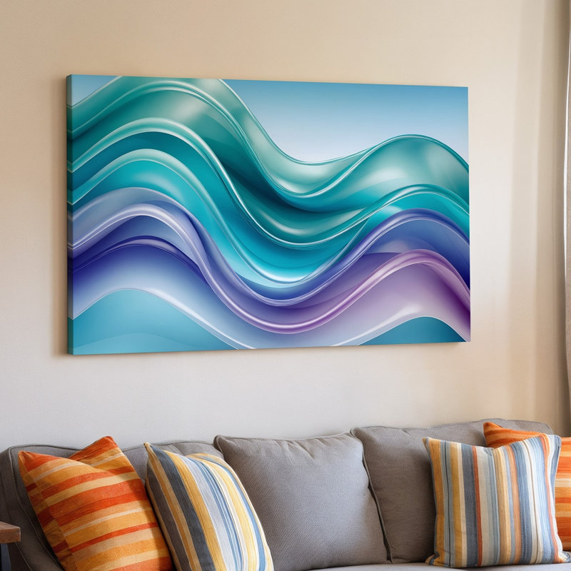 Reproduction d'art sur toile abstraite, H 30 po x l 40 po